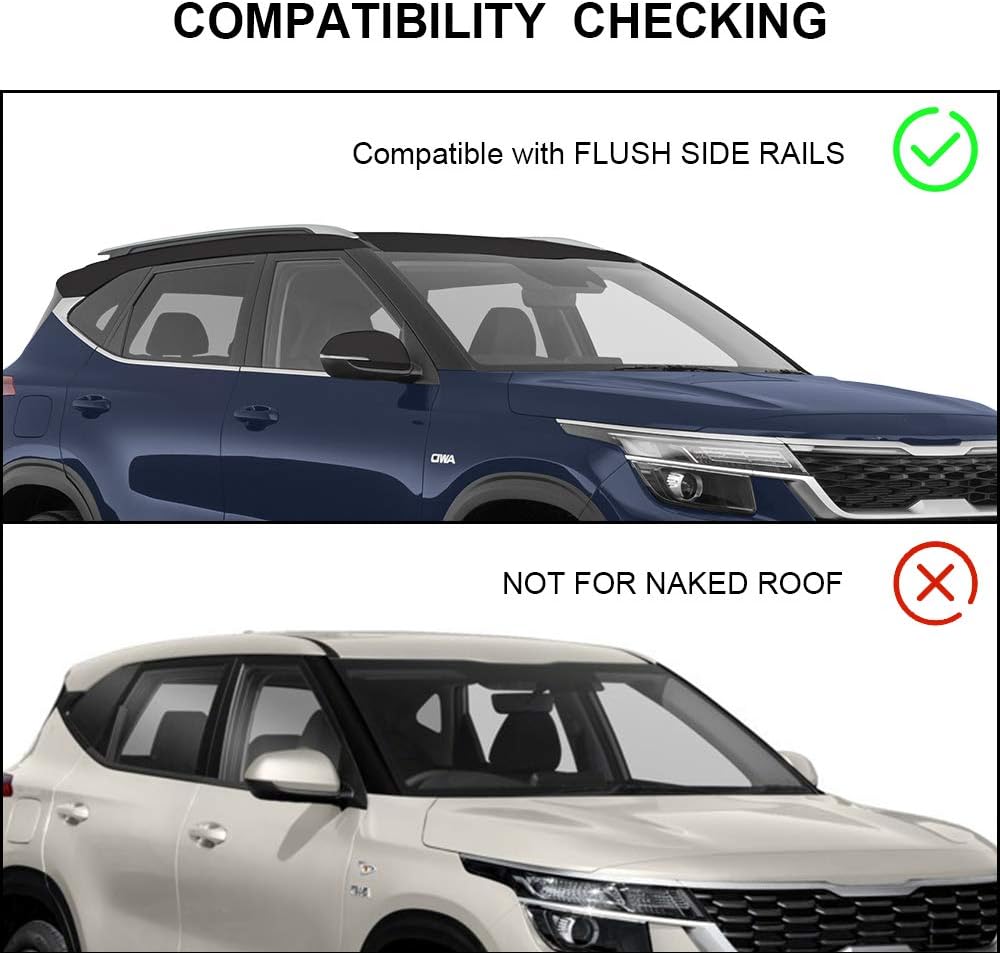 Lockable Roof Rack Cross Bars for Kia Seltos 2021 2022 Y38101