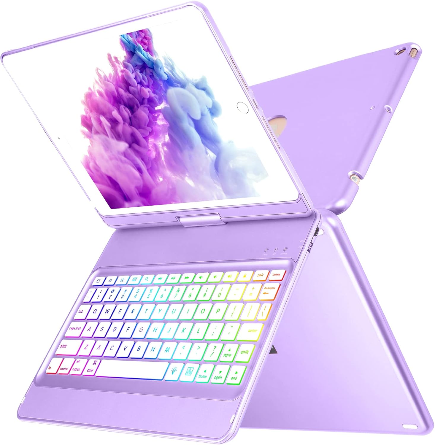 10 Color Backlit 360 Rotatable Keyboard Case Y981298