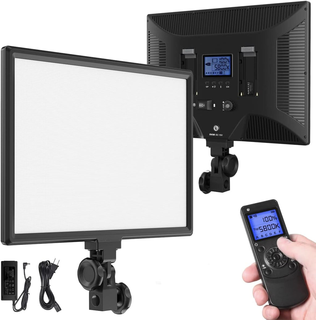2-Pack Dimmable Bi-Color LED Video Light with Remote Controller L307496