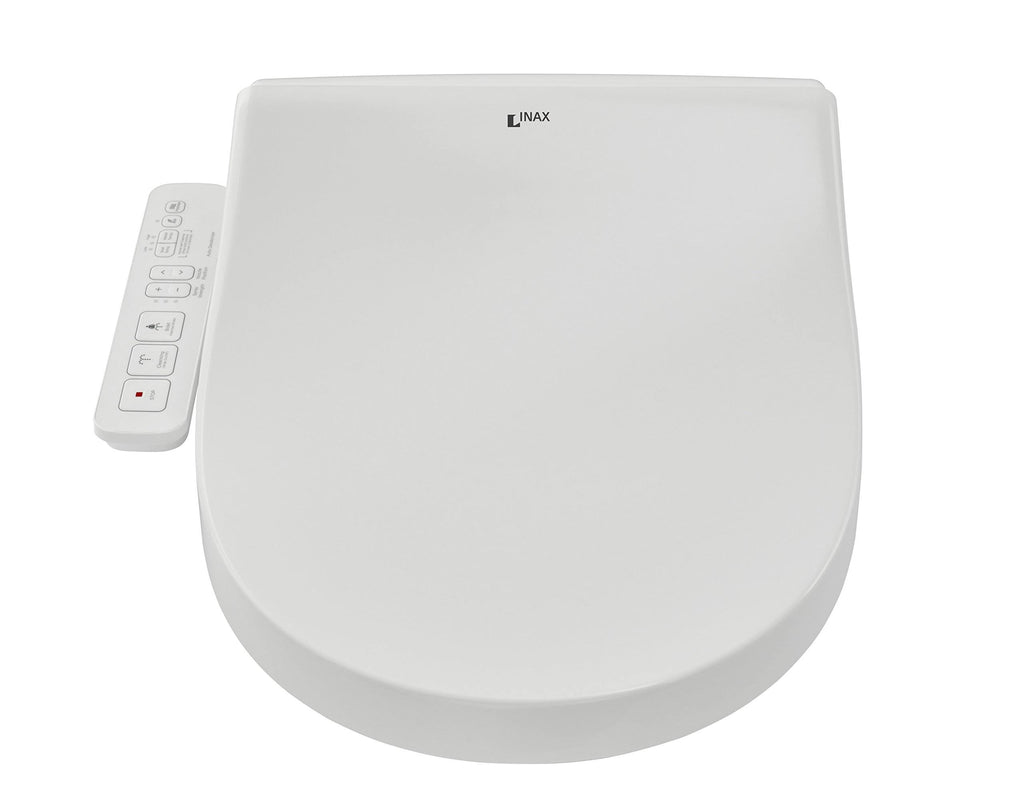 Elongated Heated Bidet Seat with Side Panel Contr Canvas White E6163