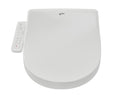 Elongated Heated Bidet Seat with Side Panel Contr Canvas White E6163