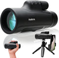 12x50 Waterproof Monocular with Smartphone Adapter & Tripod V7185
