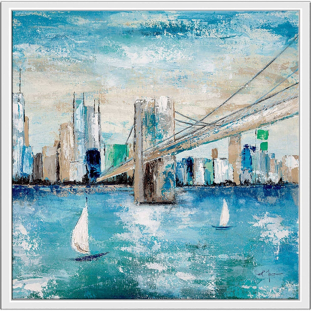 Blue Canvas in Floating Frame W24657