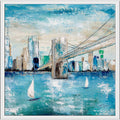 Blue Canvas in Floating Frame W24657