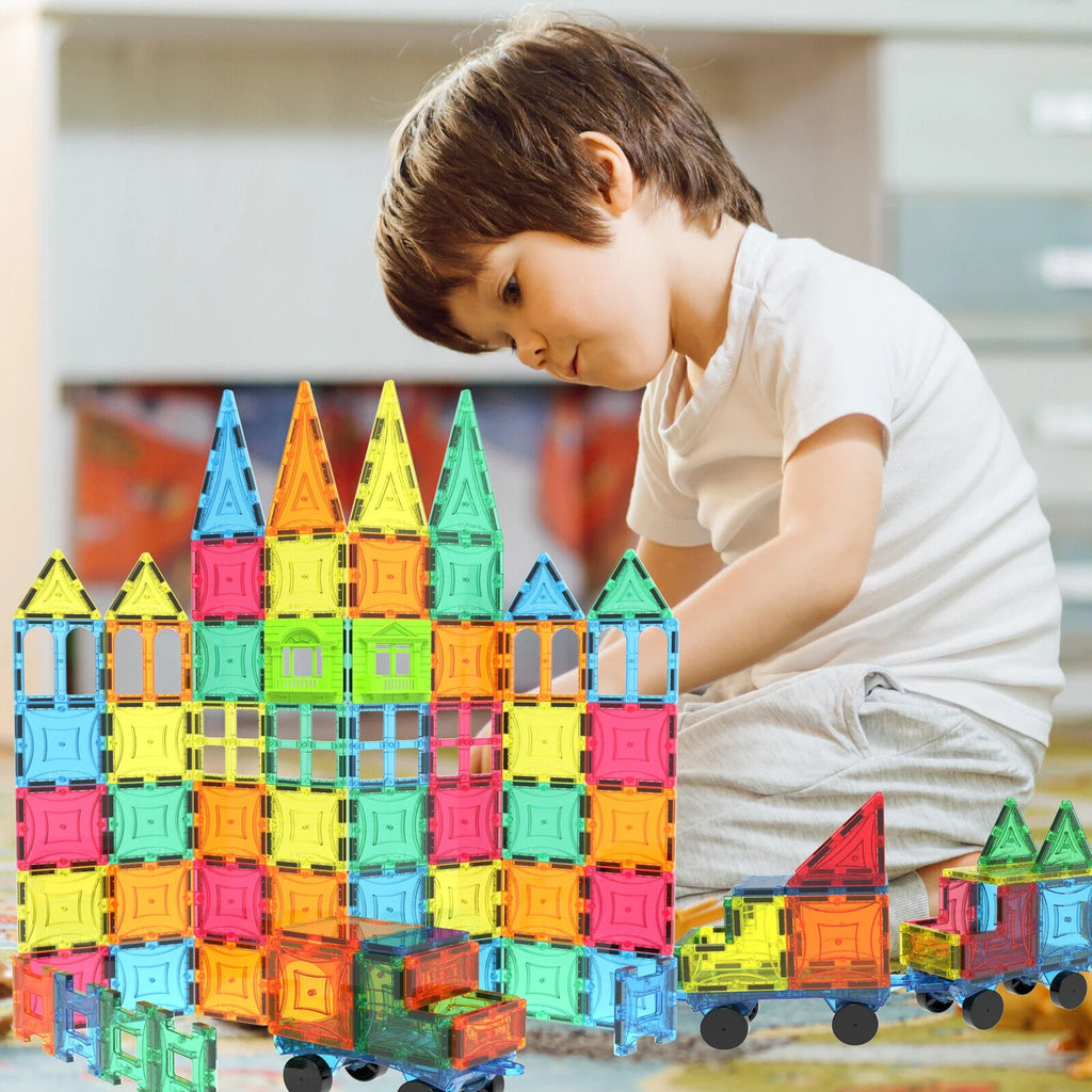 100 Piece Magnet Tiles Set with Windows and Magnet People S9531