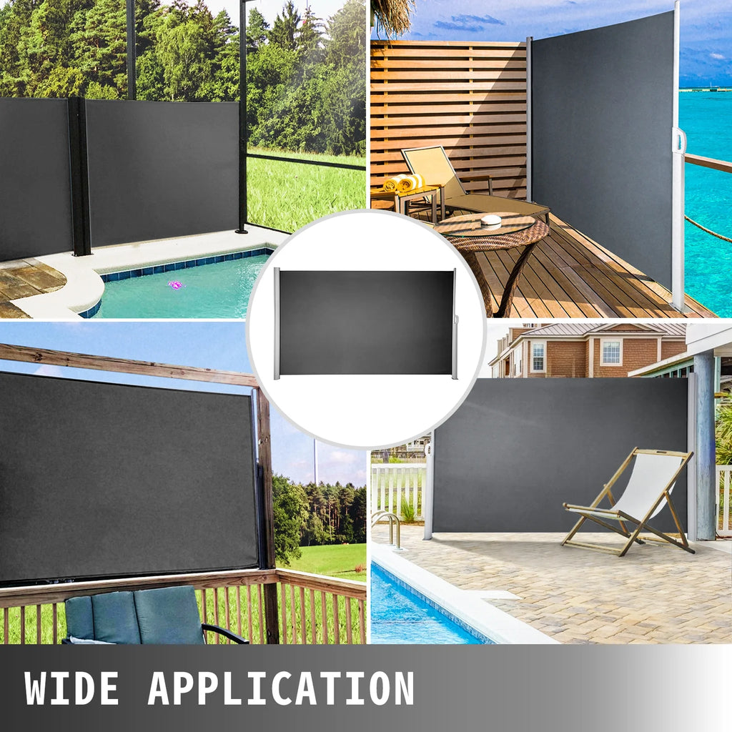 Retractable Side Awning Patio Screen 63x118inch Privacy Screen Q464