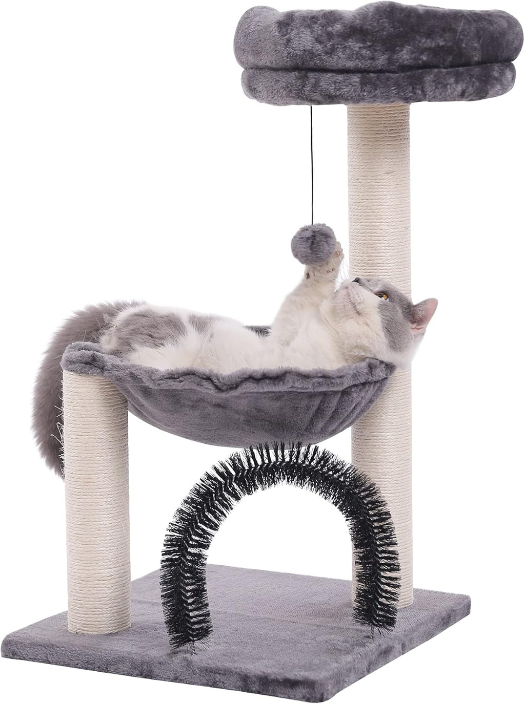 Multi-Level Cat Tree with Scratching Posts Plush Basket & Perch, Pack of 2 P576496