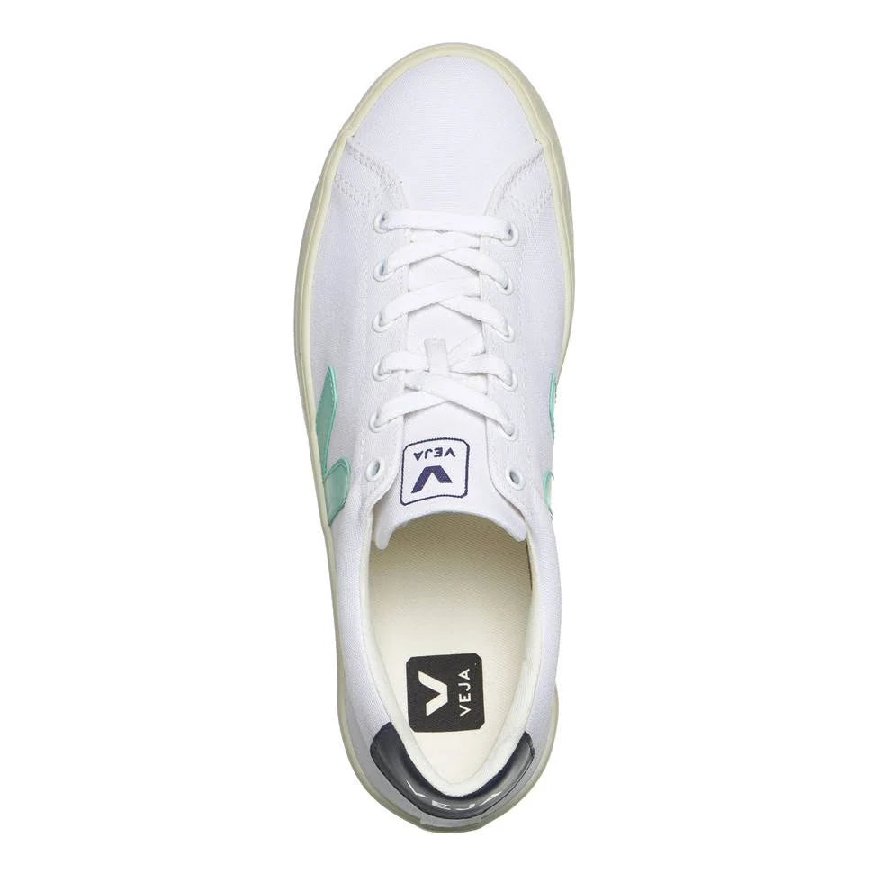White / Turquoise / Nautico Leather Sneakers T2176