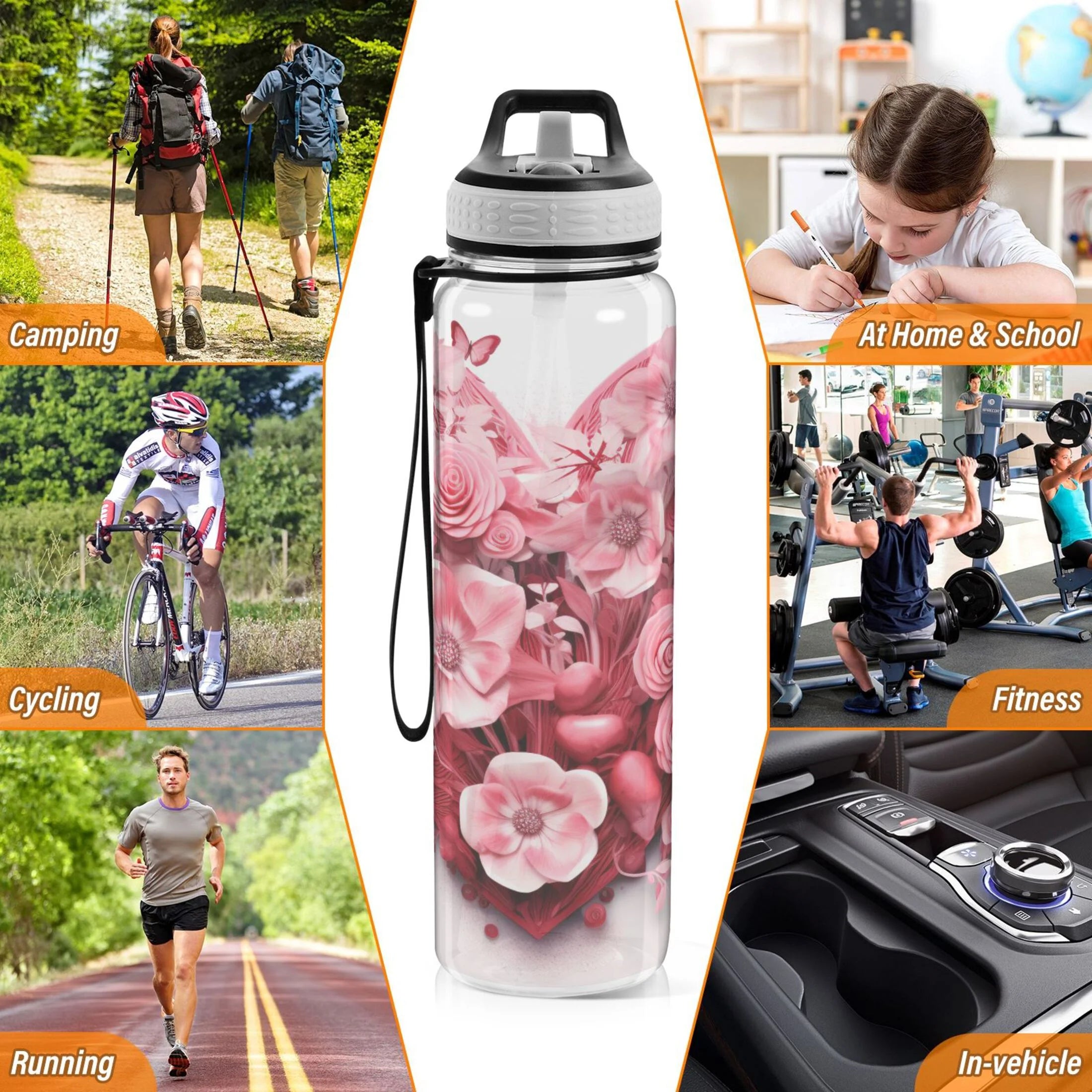 32oz Tritan Sports Water Bottle with Straw A401889