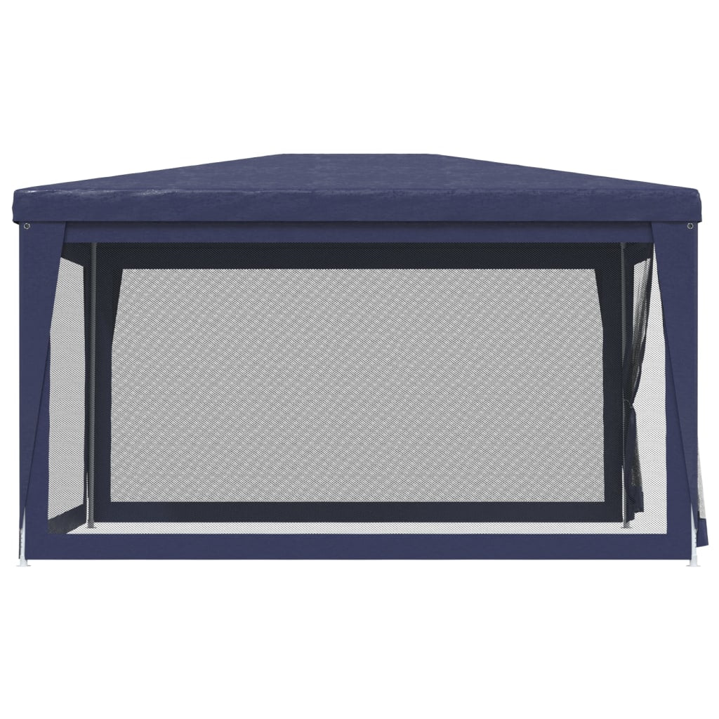 Party Tent with 4 Mesh Sidewalls Blue 9.8'x13.1' HDPE S895781