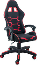 Black Reclining Mesh Fabric Gaming Chair with Hinged Armrests Y601
