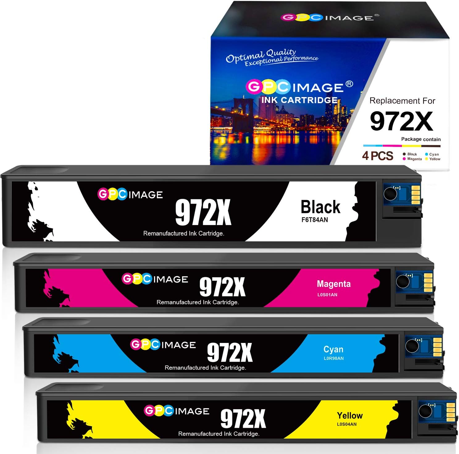 Black Cyan Magenta Yellow Ink Cartridge for HP PageWide Pro Printer C39172