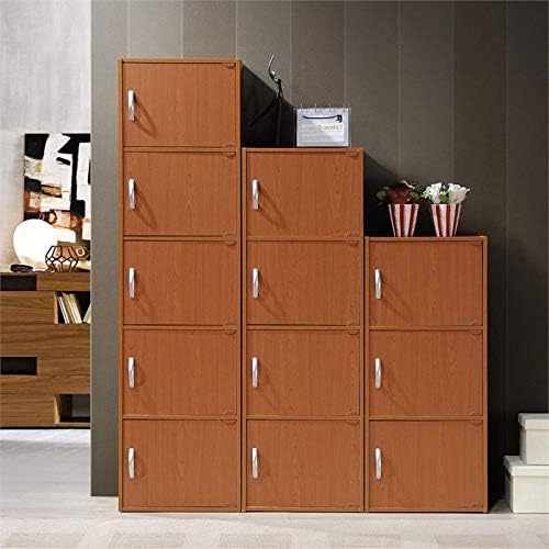5 Shelf 5 Door Bookcase in Cherry V517