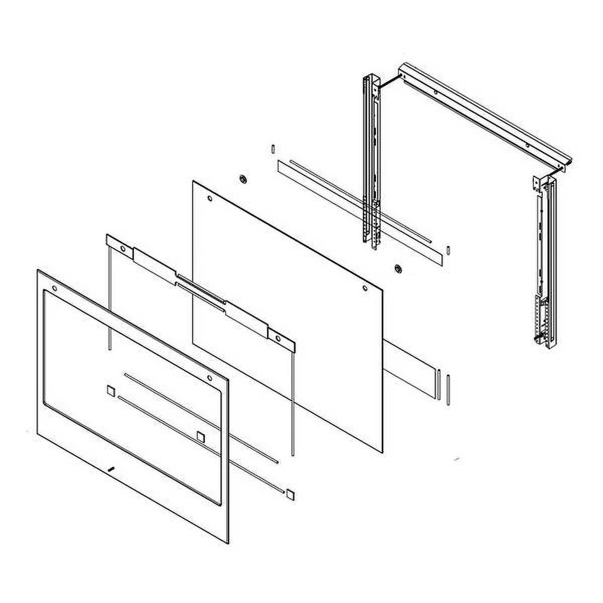 Stainless Wall Oven Door Outer Panel Assembly N995056
