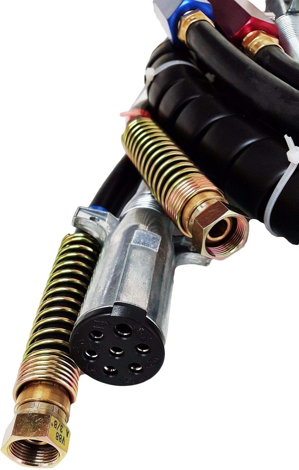 15ft 3 in 1 ABS & Power Air Line Hose Wrap 7 Way Electrical Cable with Handle Grip Z835