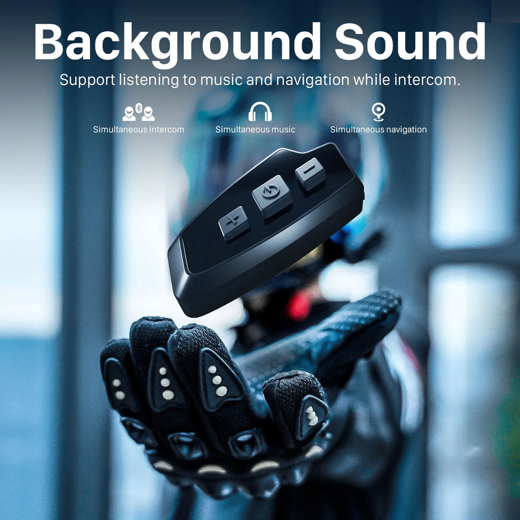 Motorcycle Bluetooth Headset Helmet Intercom Wireless Communication I63419