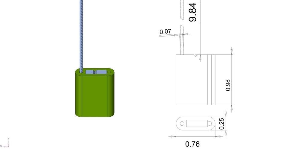 Galvanized Steel Cable Seal with 1.8mm K526445