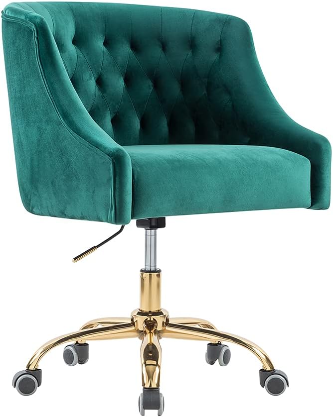 Navy Blue Velvet Office Desk Chair C19692