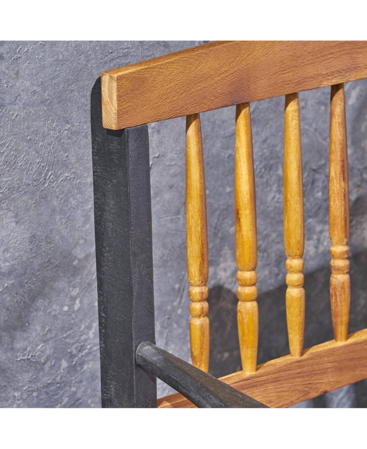 Rustic Acacia Wood Bench with Shelf O807