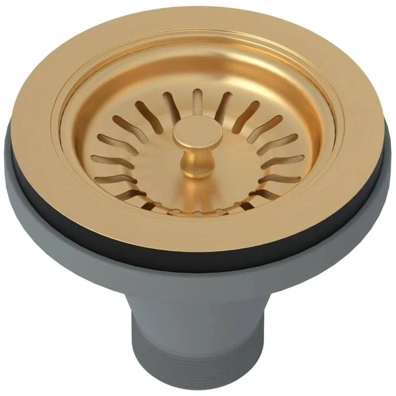 Satin English Gold Manual Basket Strainer X539