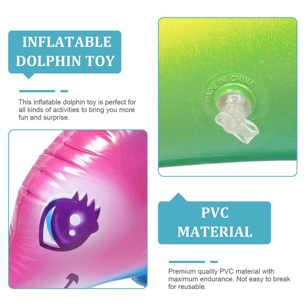 2 Pcs Inflatable Dolphin Toy Pool Toys C5639