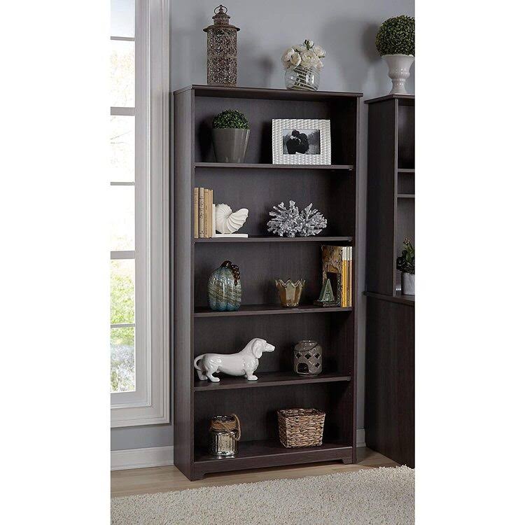 Heather Gray 5 Shelf Bookcase A820