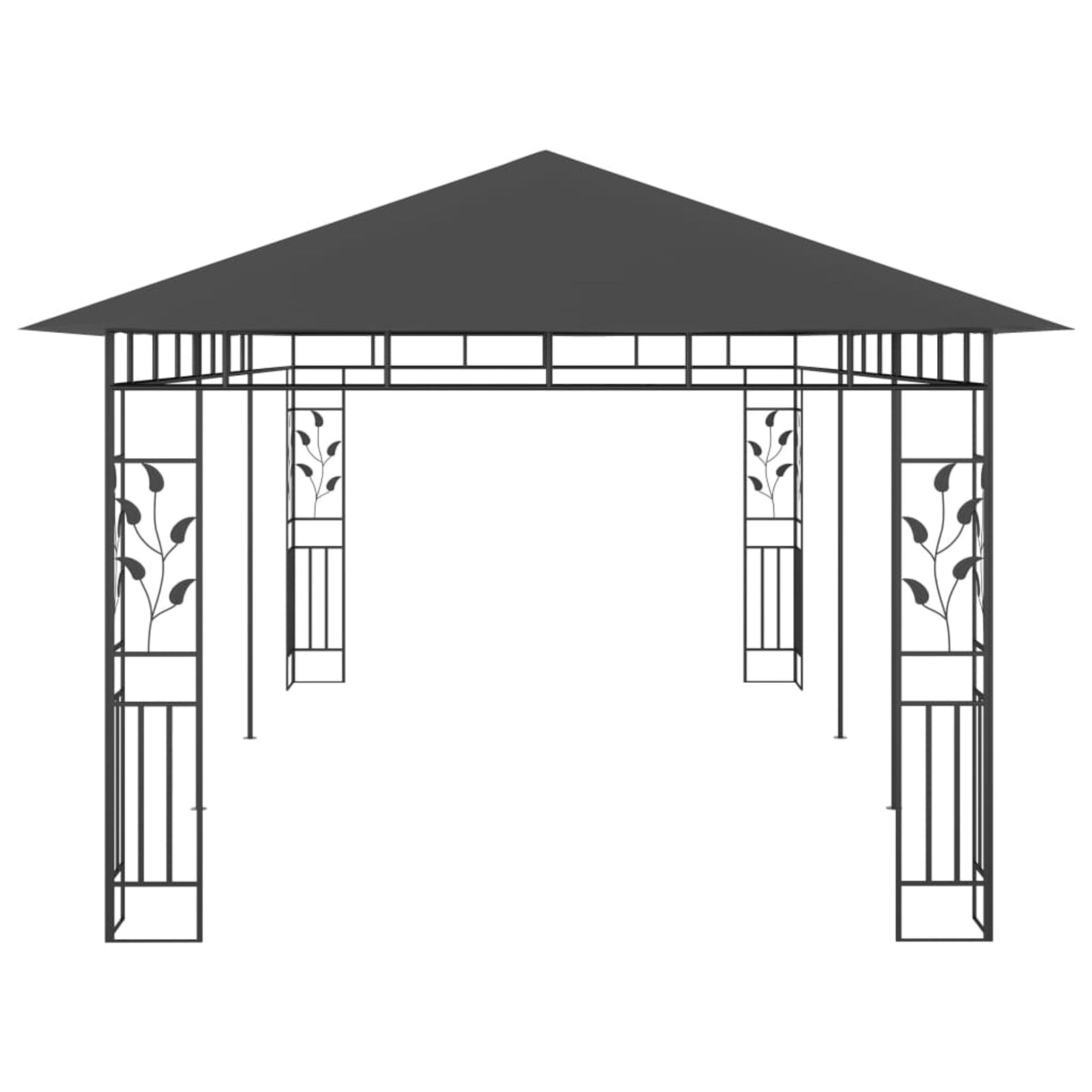 Anthracite Gazebo with Mosquito Net V9886