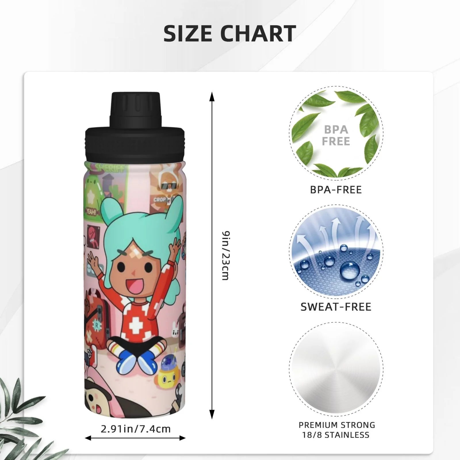 Insulated Stainless Steel Water Bottle 18OZ T156
