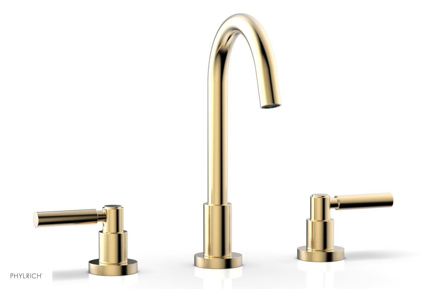 Satin Brass Widespread Faucet Lever Handles M3283