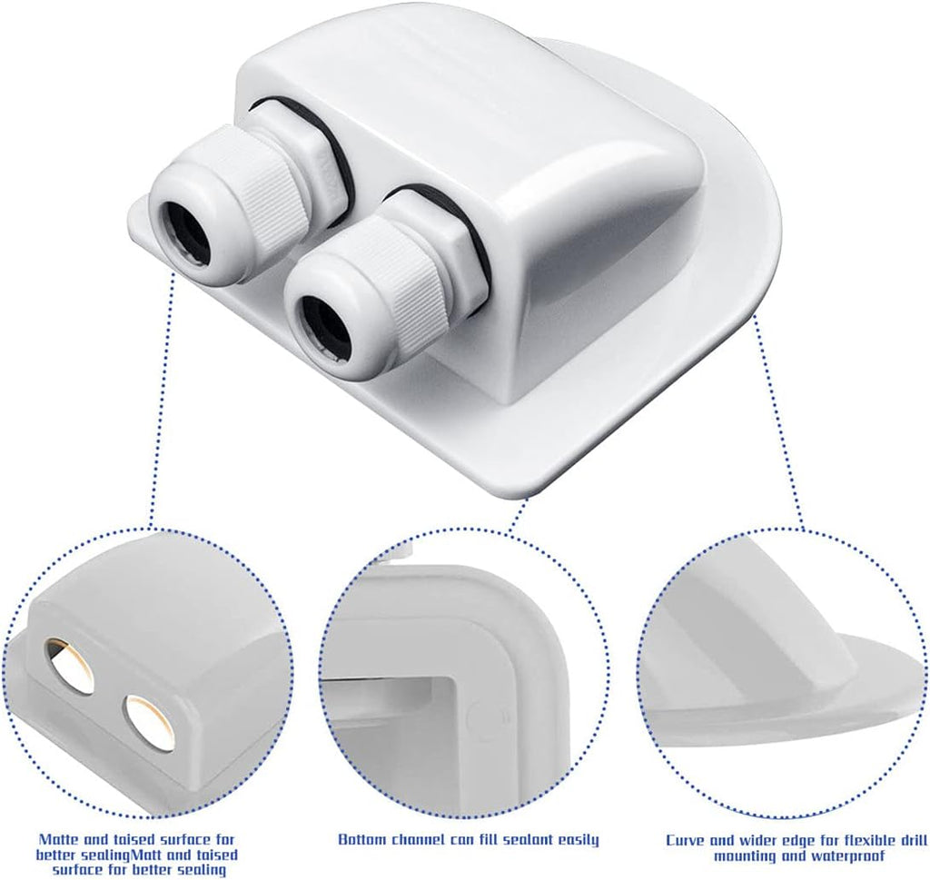 Solar Cable Entry Gland Waterproof ABS Dual Cable Entry Housing N190915