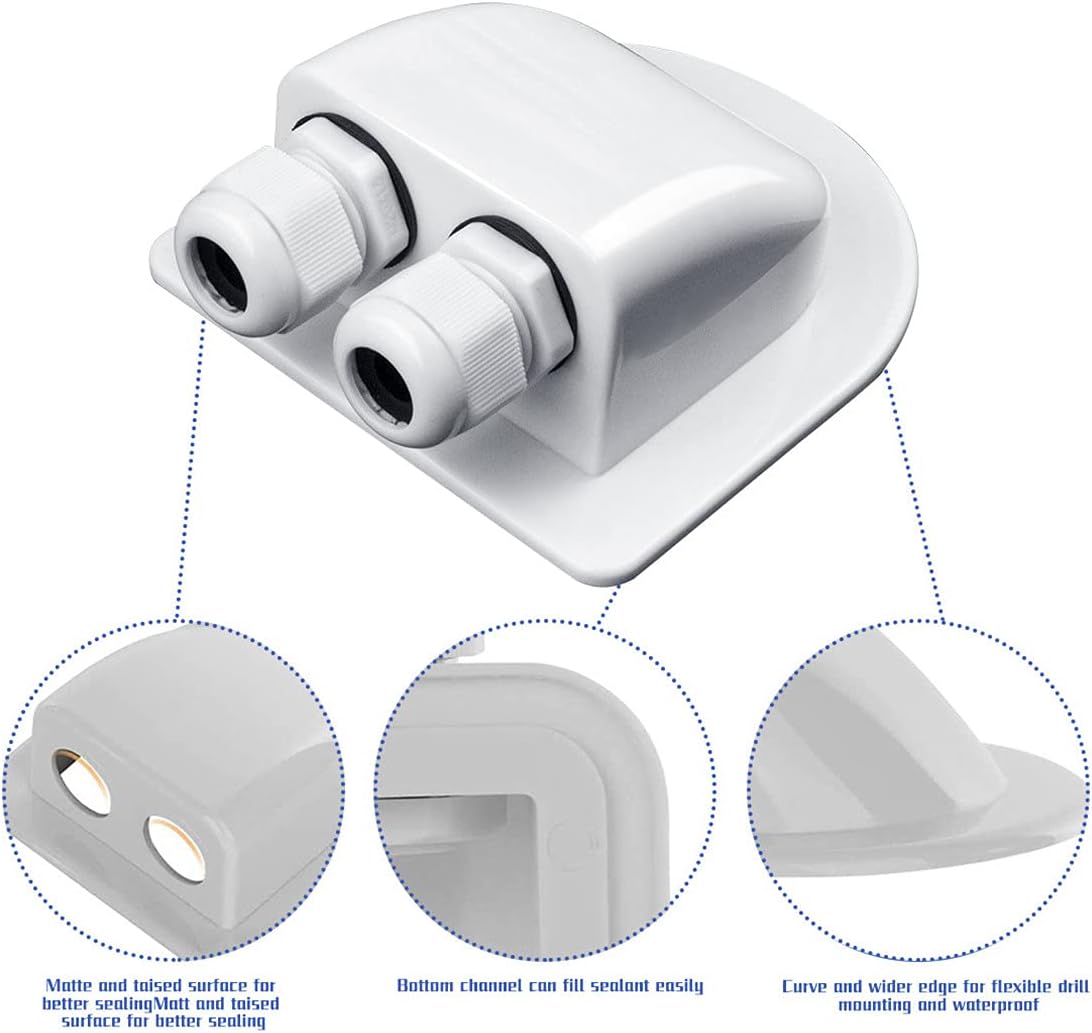 Solar Cable Entry Gland Waterproof ABS Dual Cable Entry Housing N190915