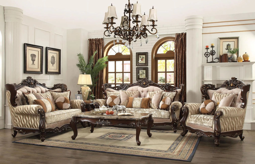 Fabric Tufted Sofa with 7 Pillows Z6318