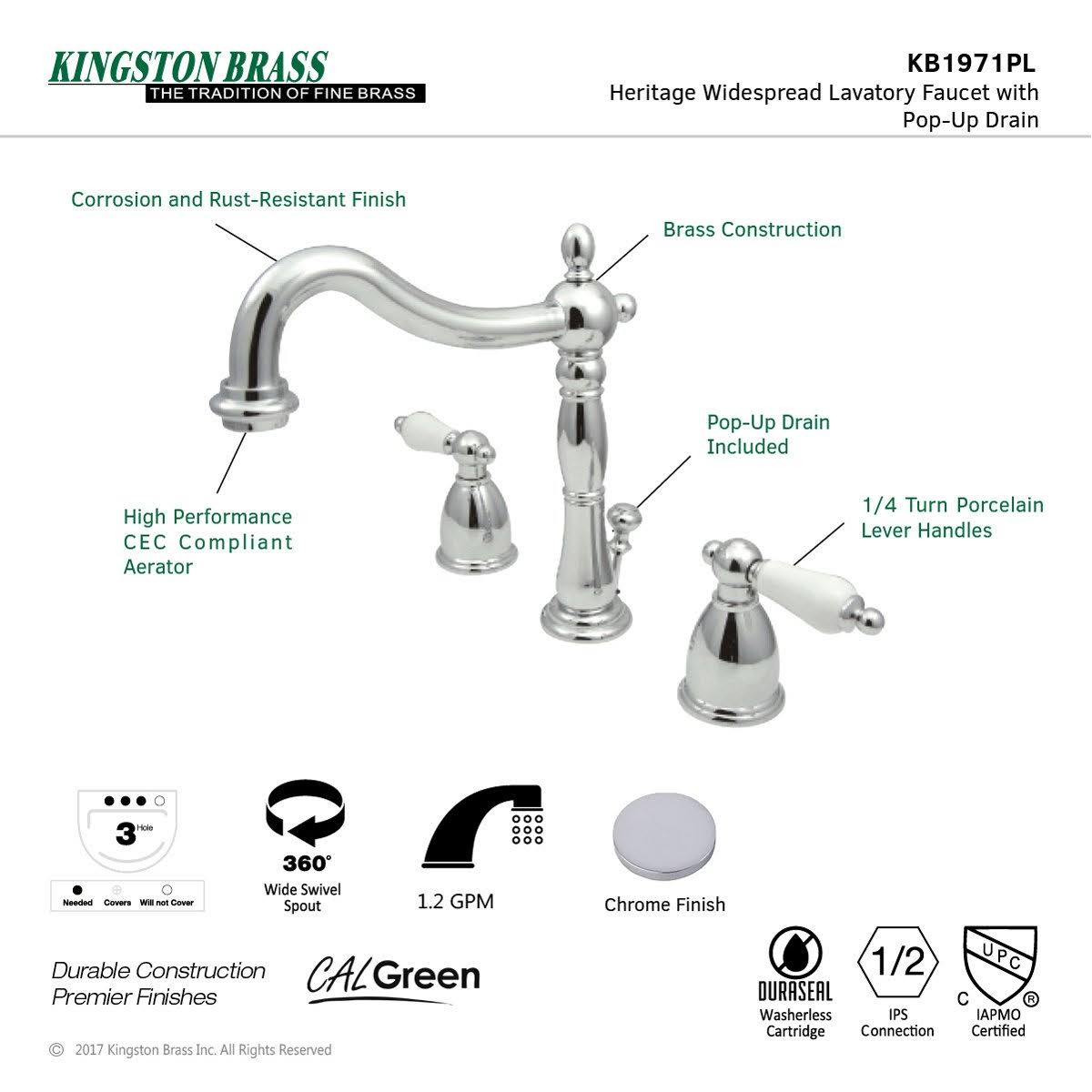 8x22 Widespread Bathroom Faucet, Brushed Nickel M446