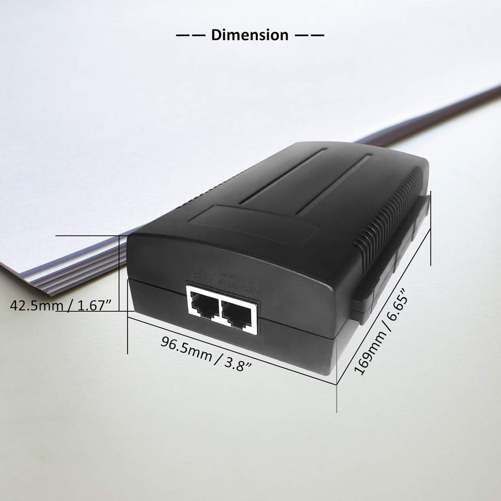 PoE Injector, Single Port 56V 95W Gigabit PoE++ Switch Midspan F230913