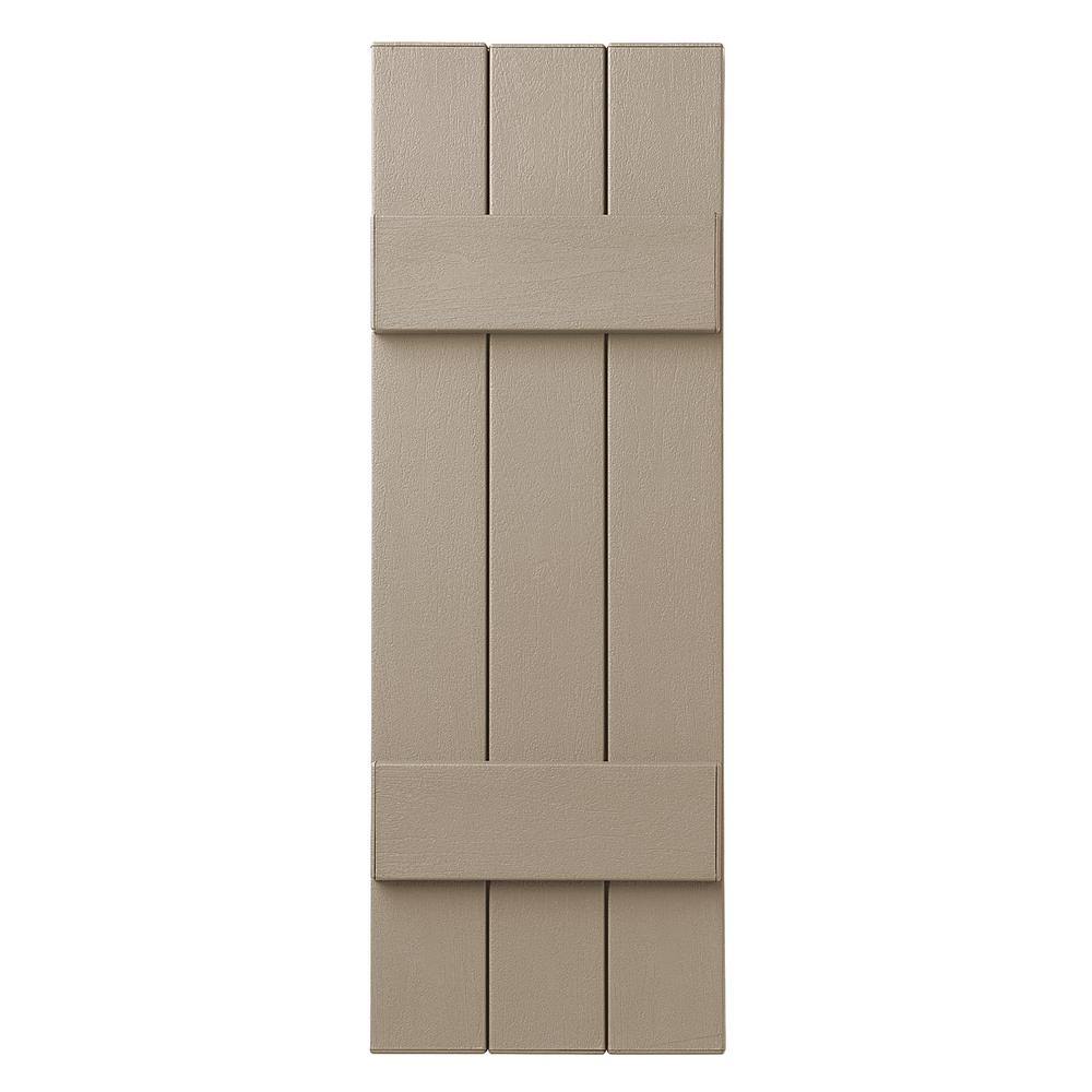 Closed Board and Batten Shutters, Pebblestone Clay E707