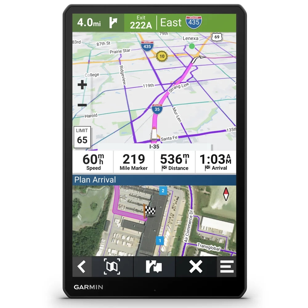 10" GPS Truck Navigator Bundle with Hard Shell EVA Case, 32GB MicroSD Memory Card and Dual Car Socket U788312