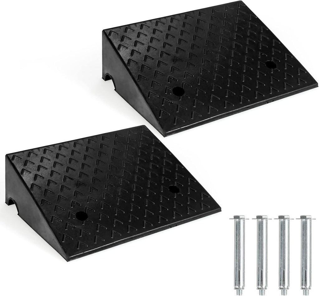 Rubber Curb Ramps, 6 H x 19 W, Pack of 2 I724