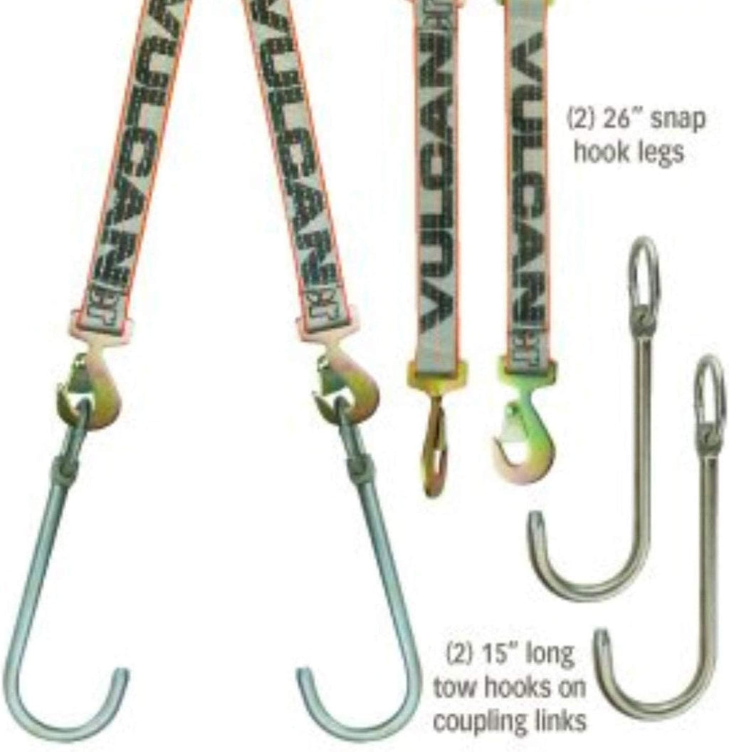 8 Inch Short Tow Hook On Coupling Link - Pair C119837