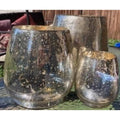Silver Mercury Glass Candle Holders W841