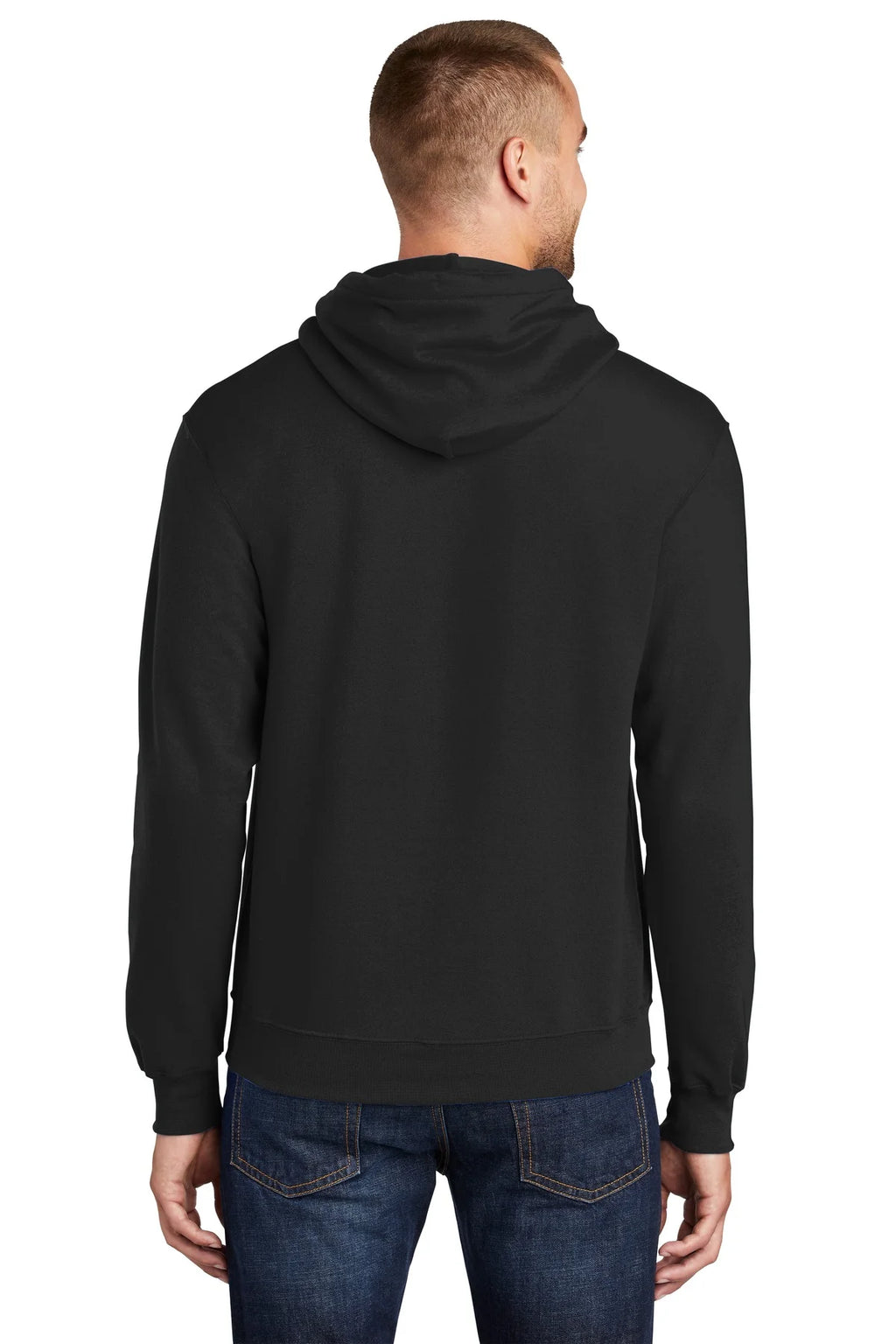 Jet Black Cowl Neck Hooded Sweatshirt 3X-Large Tall Z16831