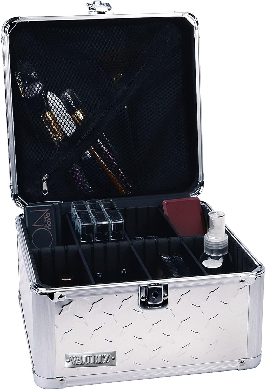 White Locking Storage Box with Mesh Pocket T5663