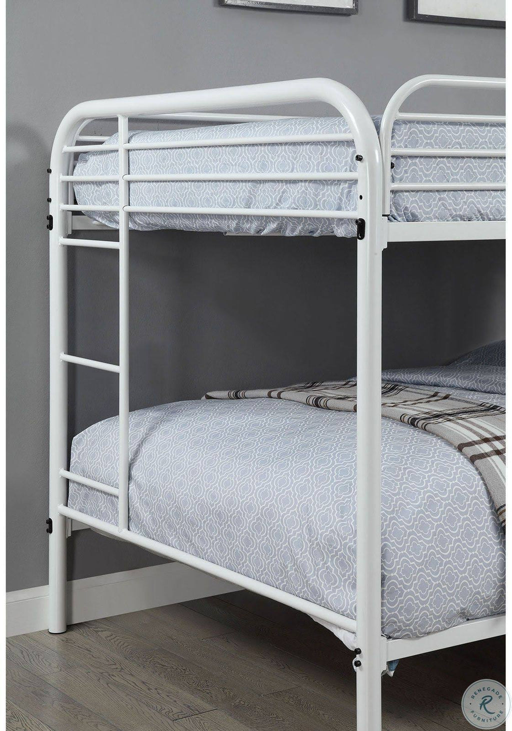 White Full Over Full Bunk Bed B154377