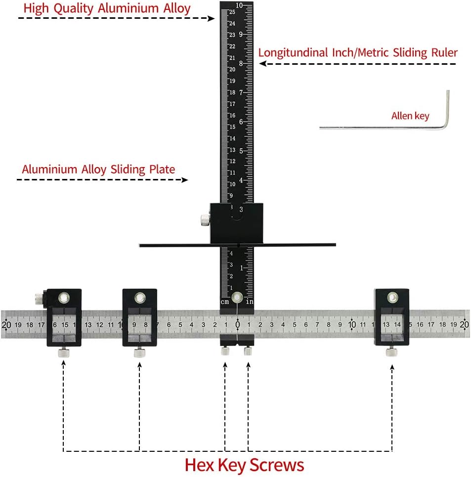 Black Stainless Steel Adjustable Drill Guide Jig Tool N27009