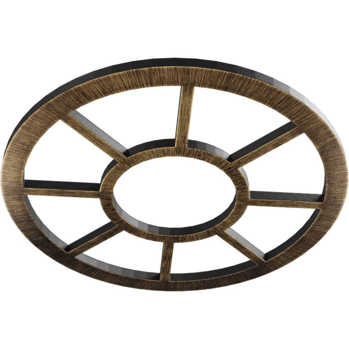 30x22OD x 10 7/8x22ID x 1x22P PVC Pierced Ceiling Medallion Q661