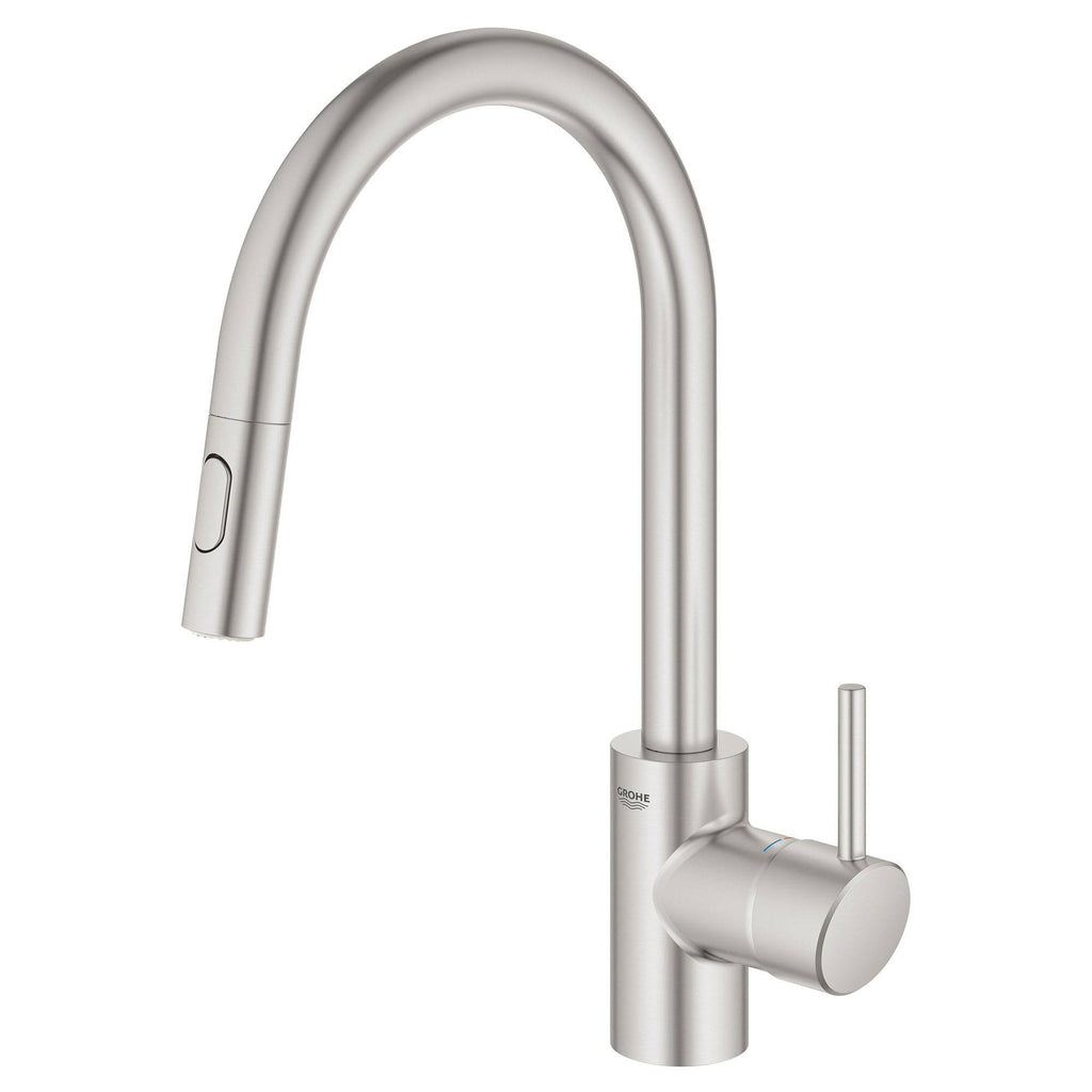 Single-Handle Kitchen Faucet in SuperSteel A4704