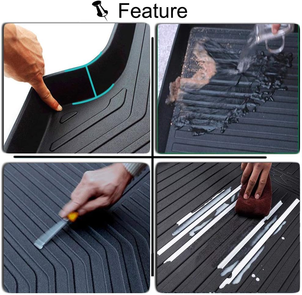 Rear Cargo Tray Trunk Floor Mat Waterproof Protector Pack of 2 F39229