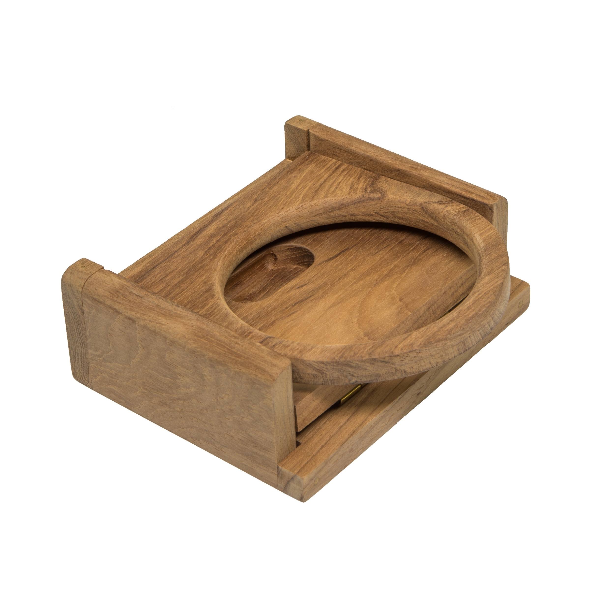 Teak Folding Insulated Drink Holder I953