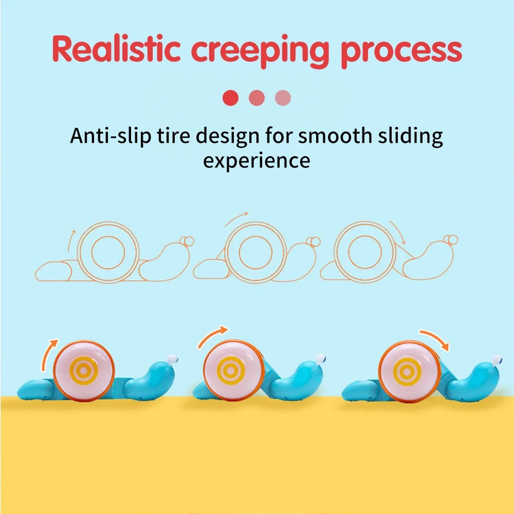 Leashing Rope Snail Toddler Toy with Light Music L243601