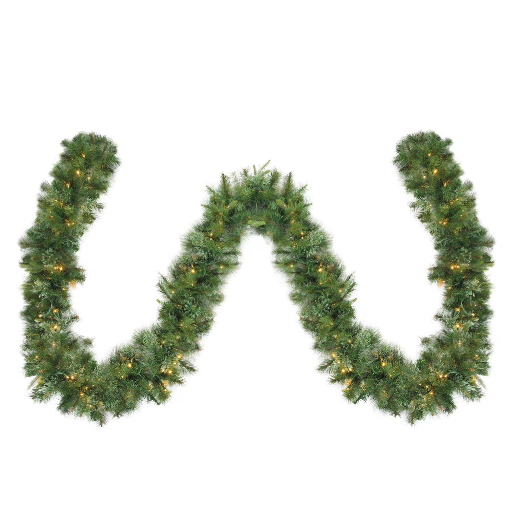 50' x 14" Pre-Lit Cashmere Mixed Pine Artificial Christmas Garland R230871