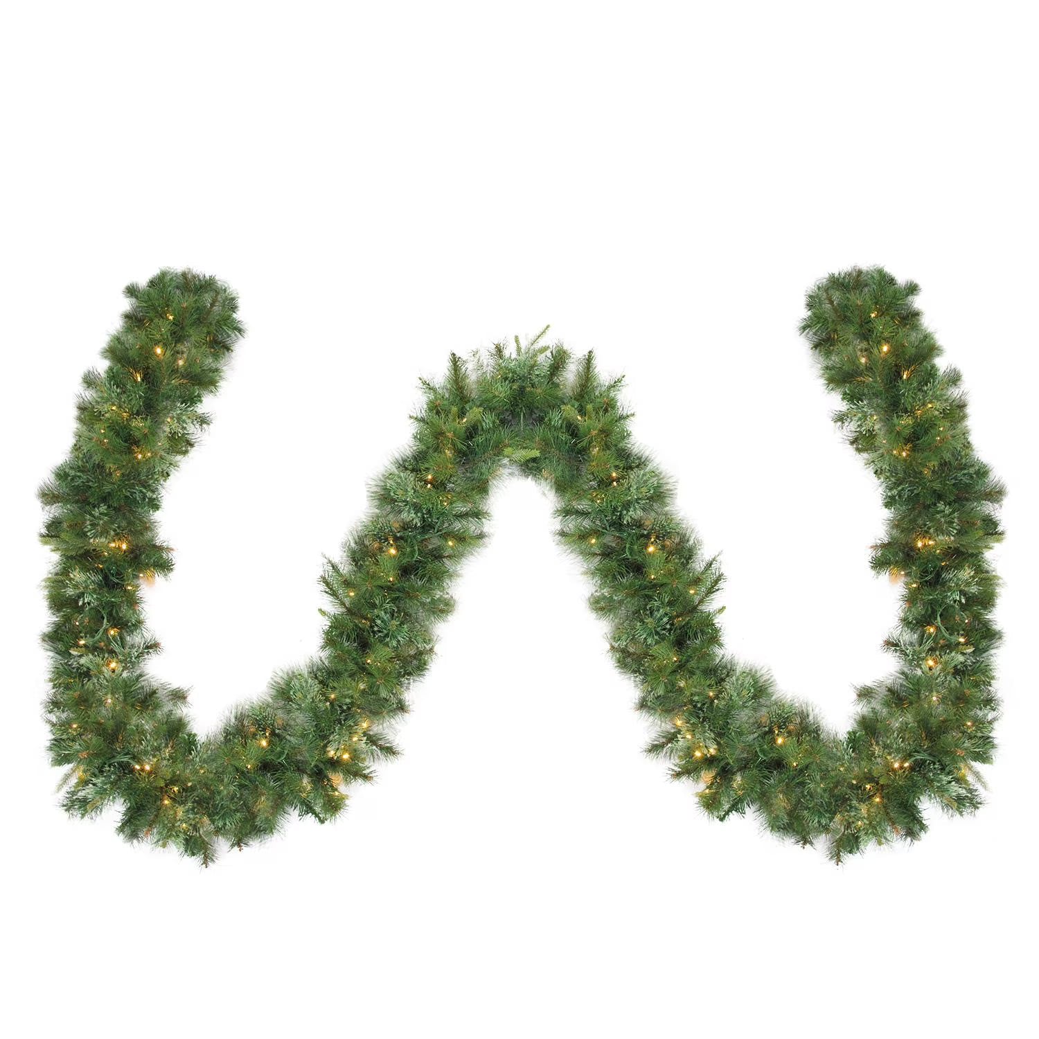 50' x 14" Pre-Lit Cashmere Mixed Pine Artificial Christmas Garland R230871